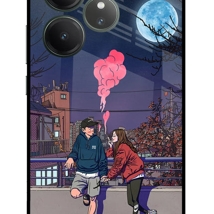Chilling Couple Realme GT 6 Glass Case