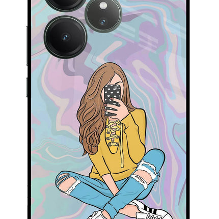Selfie Girl Realme GT 6 Glass Case