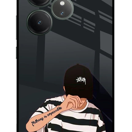 Aesthetic Boy Realme GT 6 Glass Case