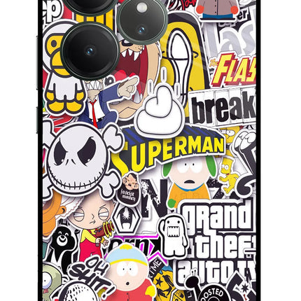 Sticker Bomb Realme GT 6 Glass Case
