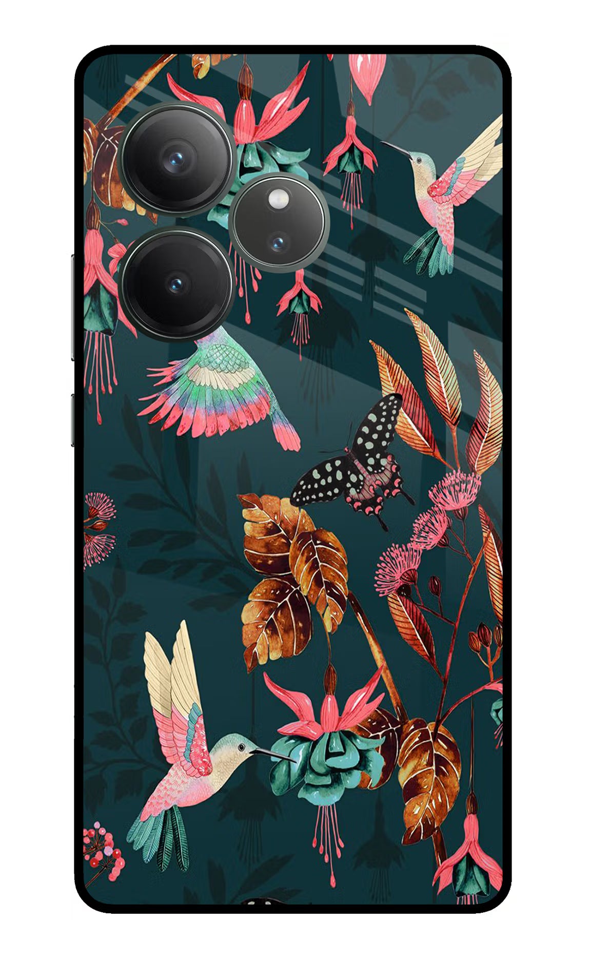 Birds Realme GT 6 Glass Case Back Cover by Casekaro