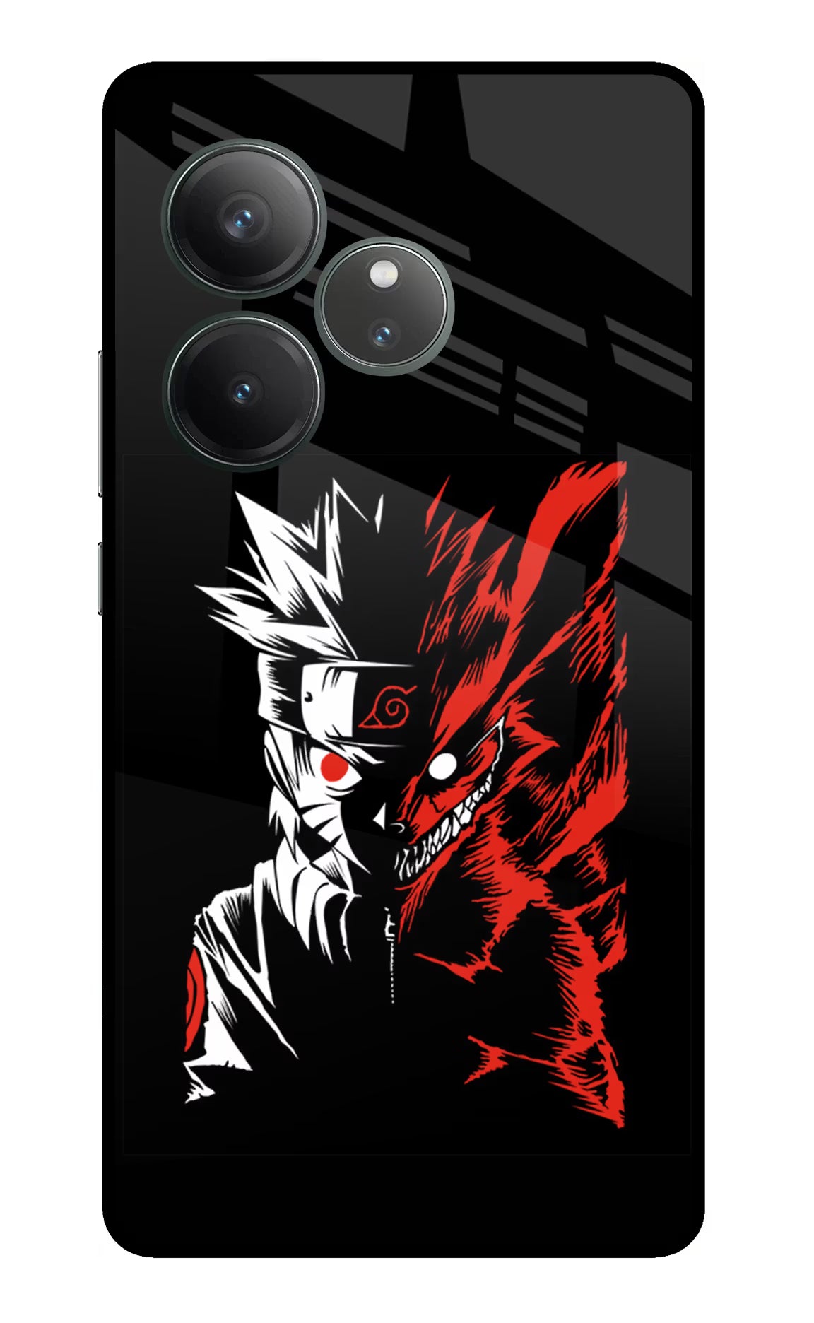 Naruto Two Face Realme GT 6 Glass Case Back Cover by Casekaro
