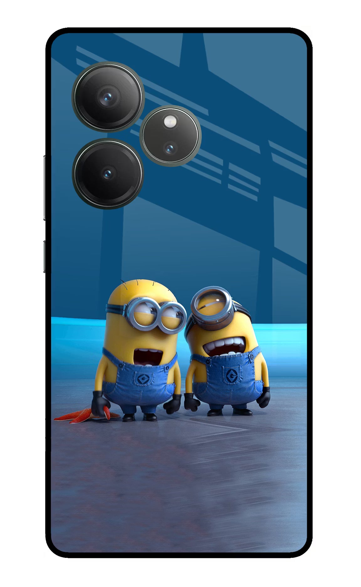 Minion Laughing Realme GT 6 Glass Case Back Cover by Casekaro