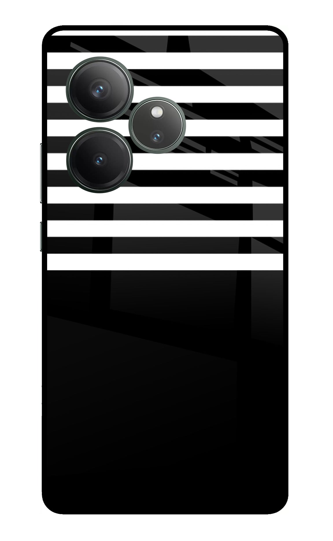 Black and White Print Realme GT 6 Glass Case