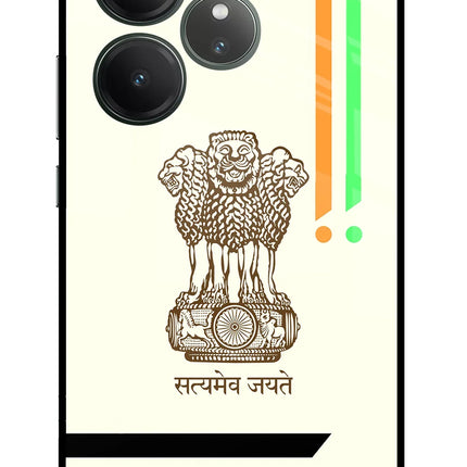 Satyamev Jayate Brown Logo Realme GT 6 Glass Case