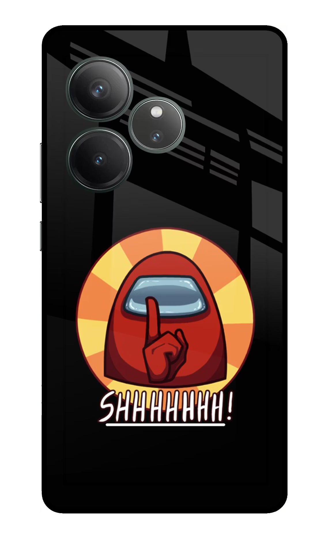 Among Us Shhh! Realme GT 6 Glass Case Back Cover by Casekaro