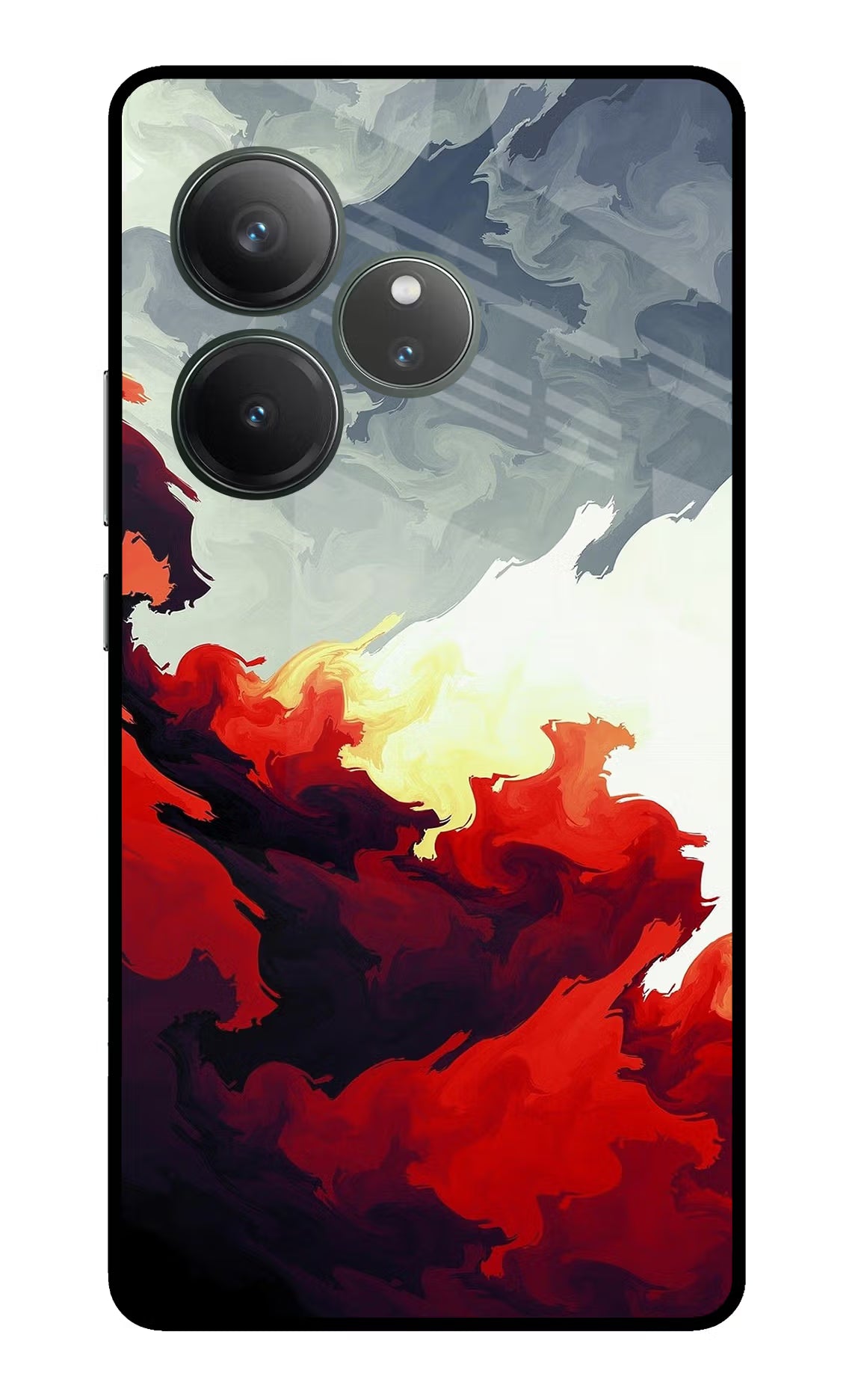 Fire Cloud Realme GT 6 Glass Case Back Cover by Casekaro