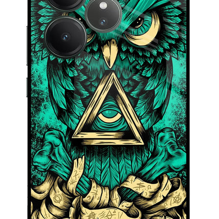 Green Owl Realme GT 6 Glass Case