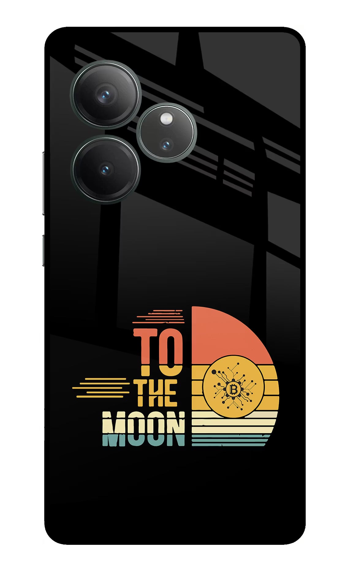 To the Moon Realme GT 6 Glass Case Back Cover by Casekaro