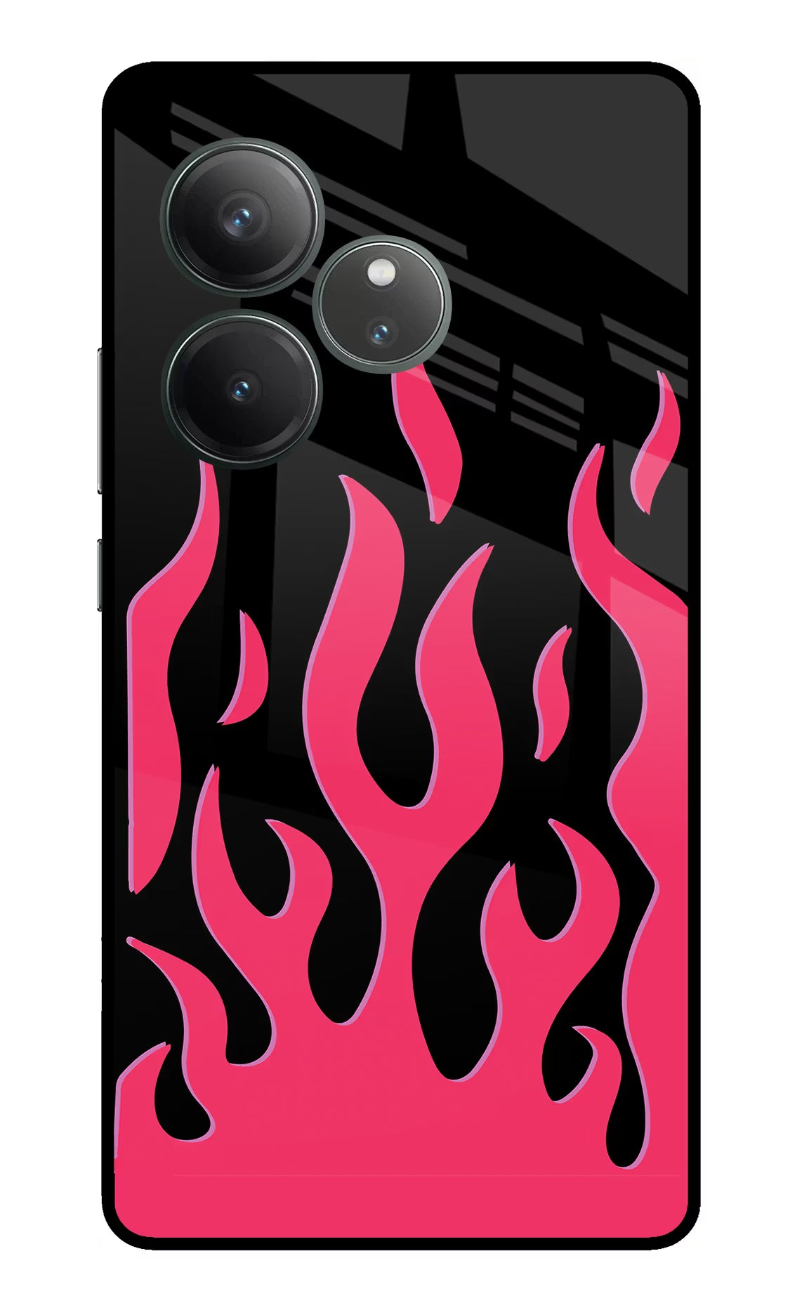 Fire Flames Realme GT 6 Glass Case Back Cover by Casekaro