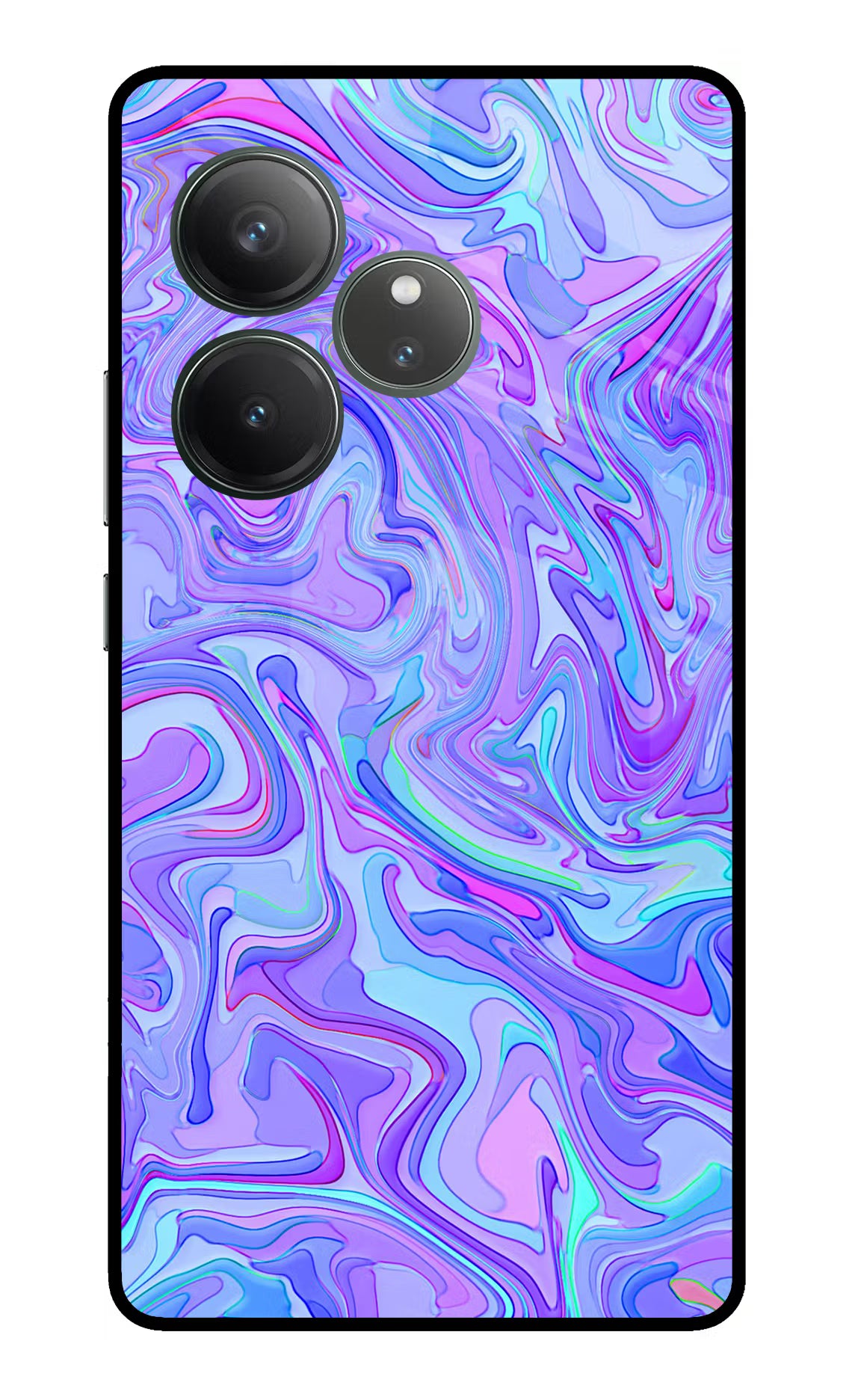 Glitter Realme GT 6 Glass Case Back Cover by Casekaro