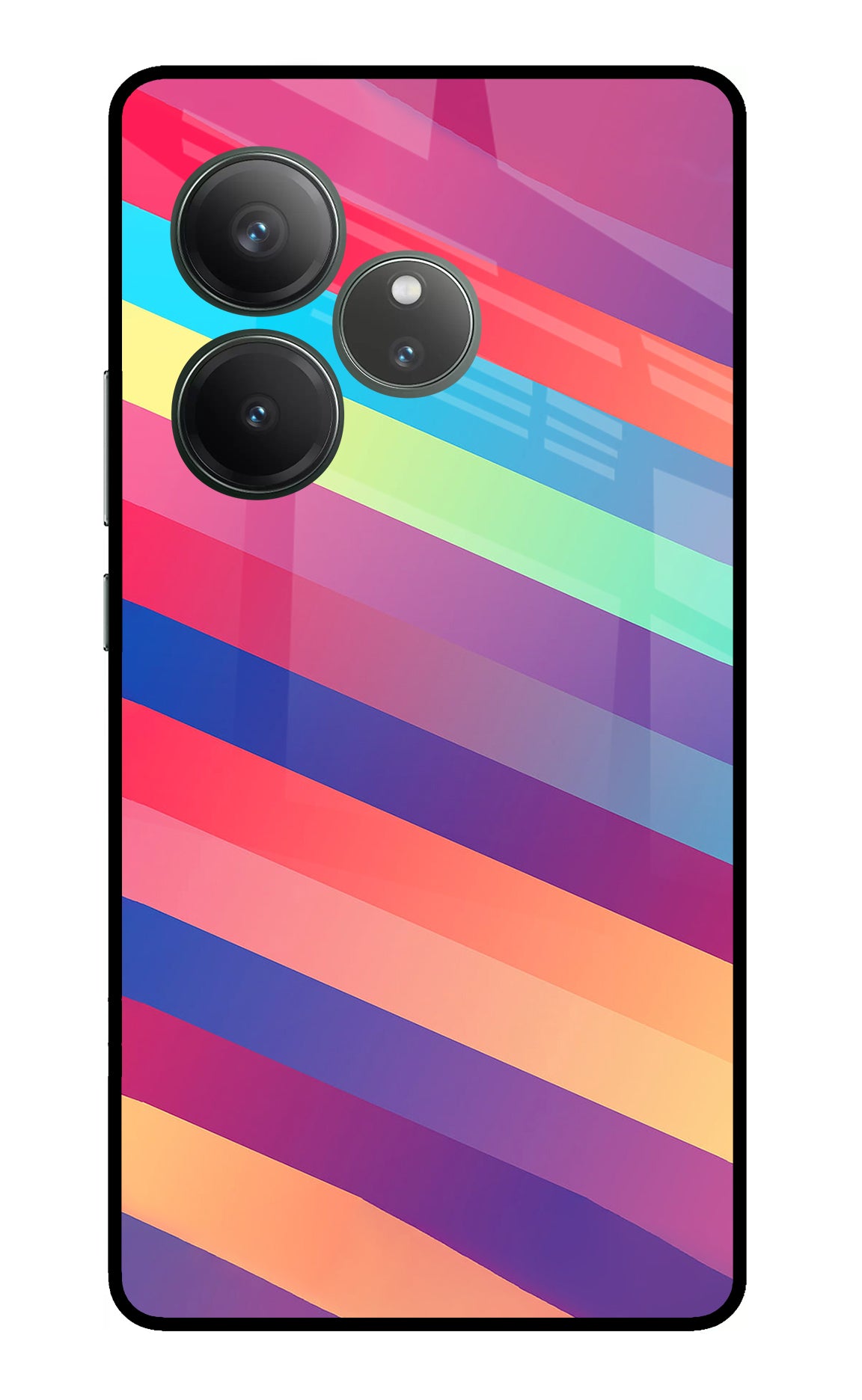 Stripes color Realme GT 6 Glass Case