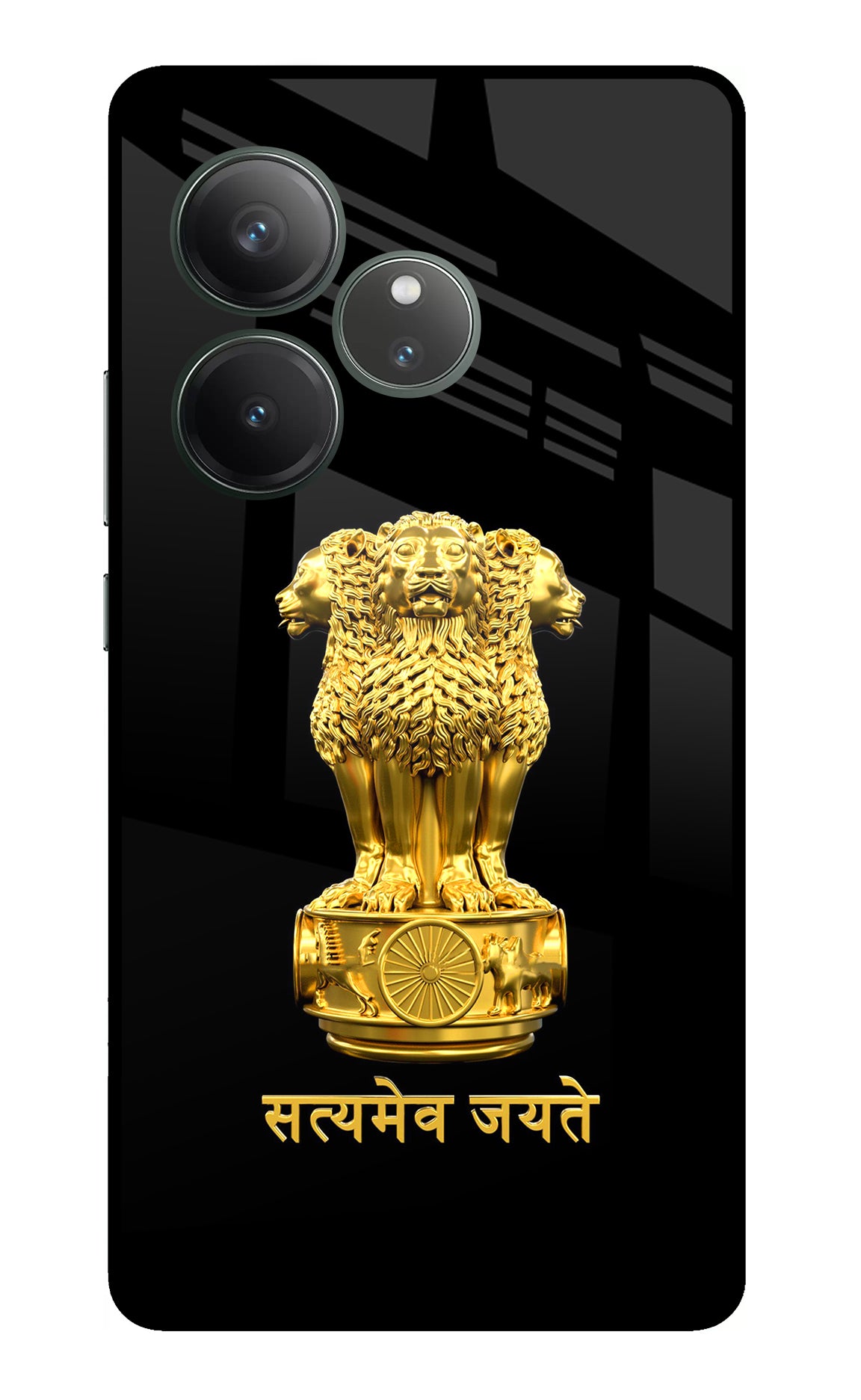 Satyamev Jayate Golden Realme GT 6 Glass Case