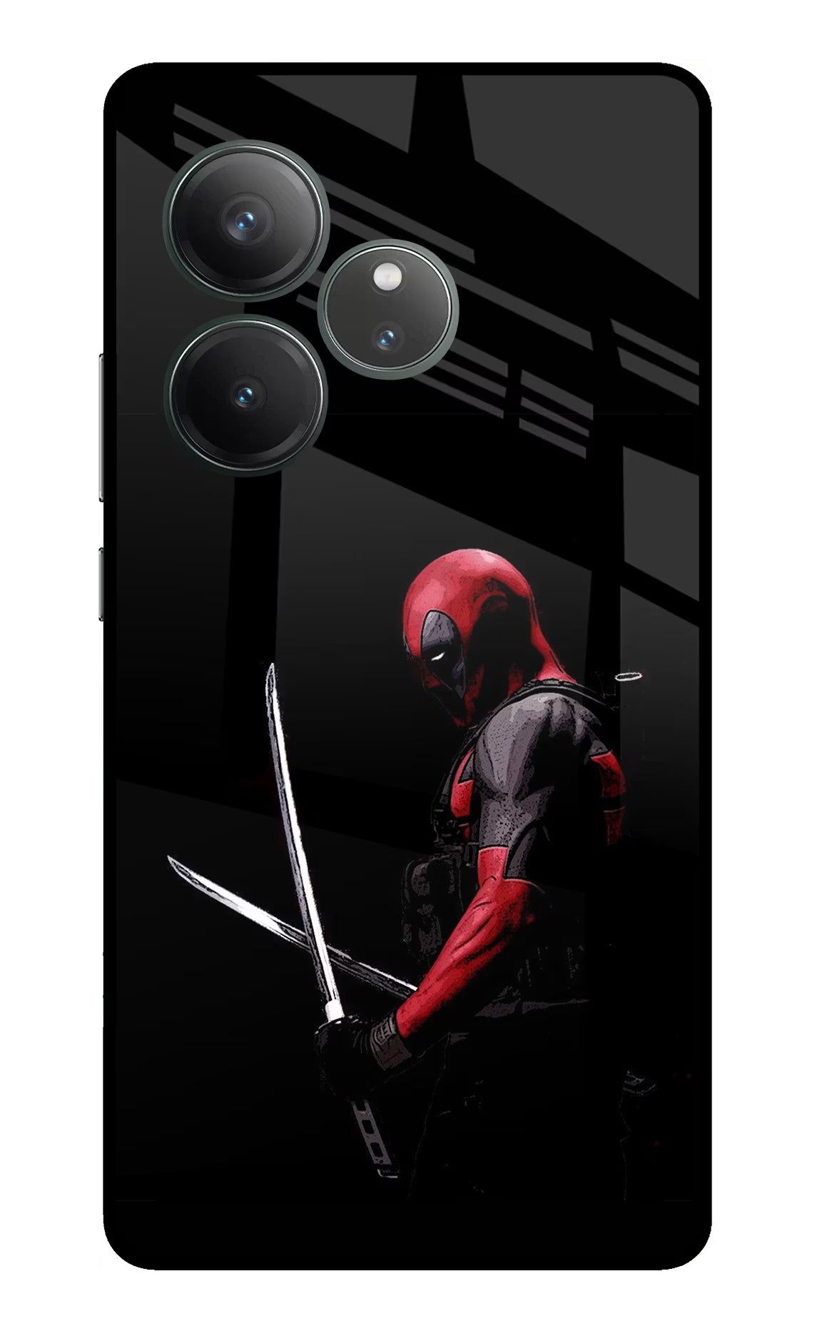 Deadpool Realme GT 6 Glass Case Back Cover by Casekaro