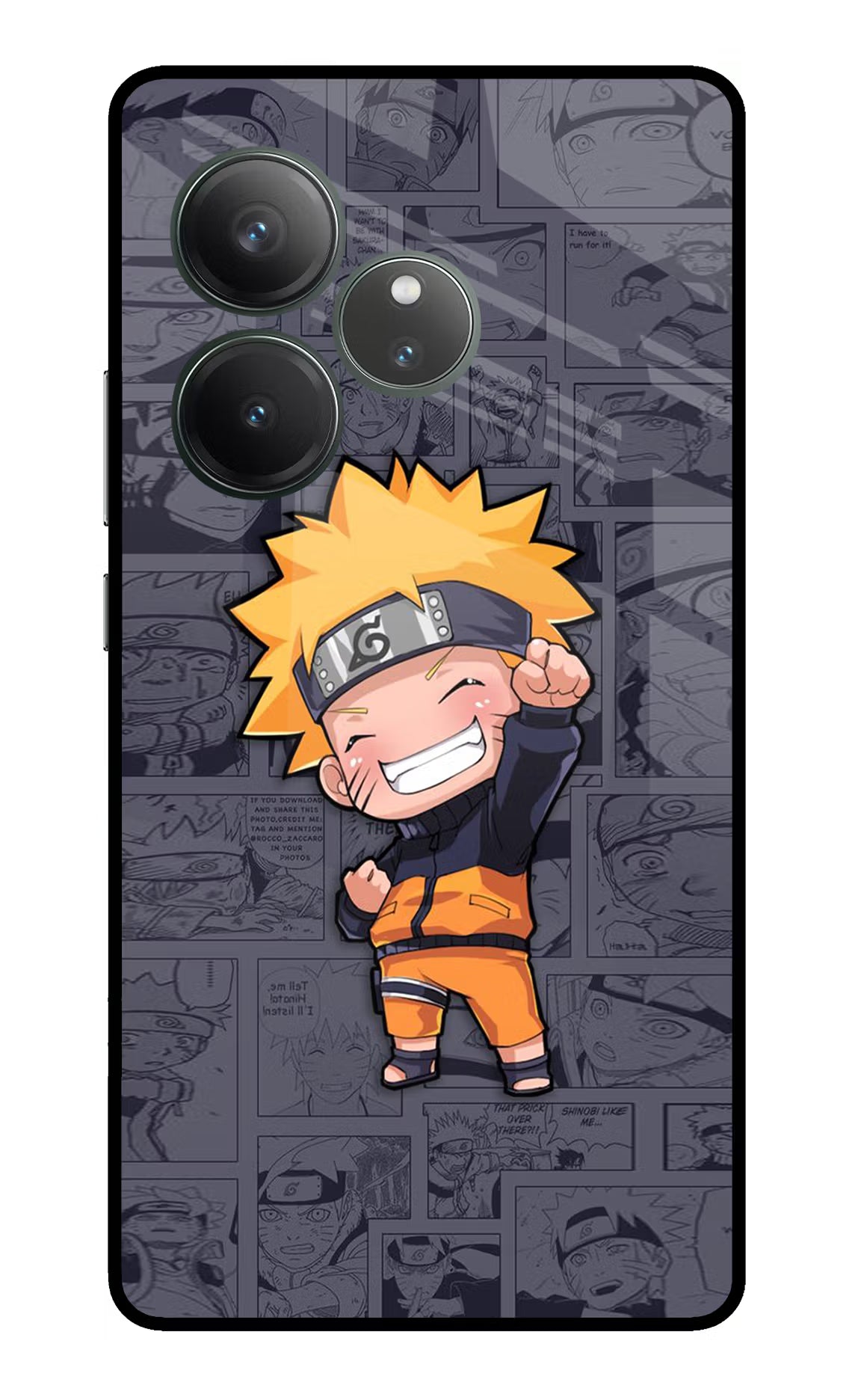 Chota Naruto Realme GT 6 Glass Case Back Cover by Casekaro
