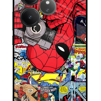 Spider Man Realme GT 6 Glass Case Back Cover by Casekaro