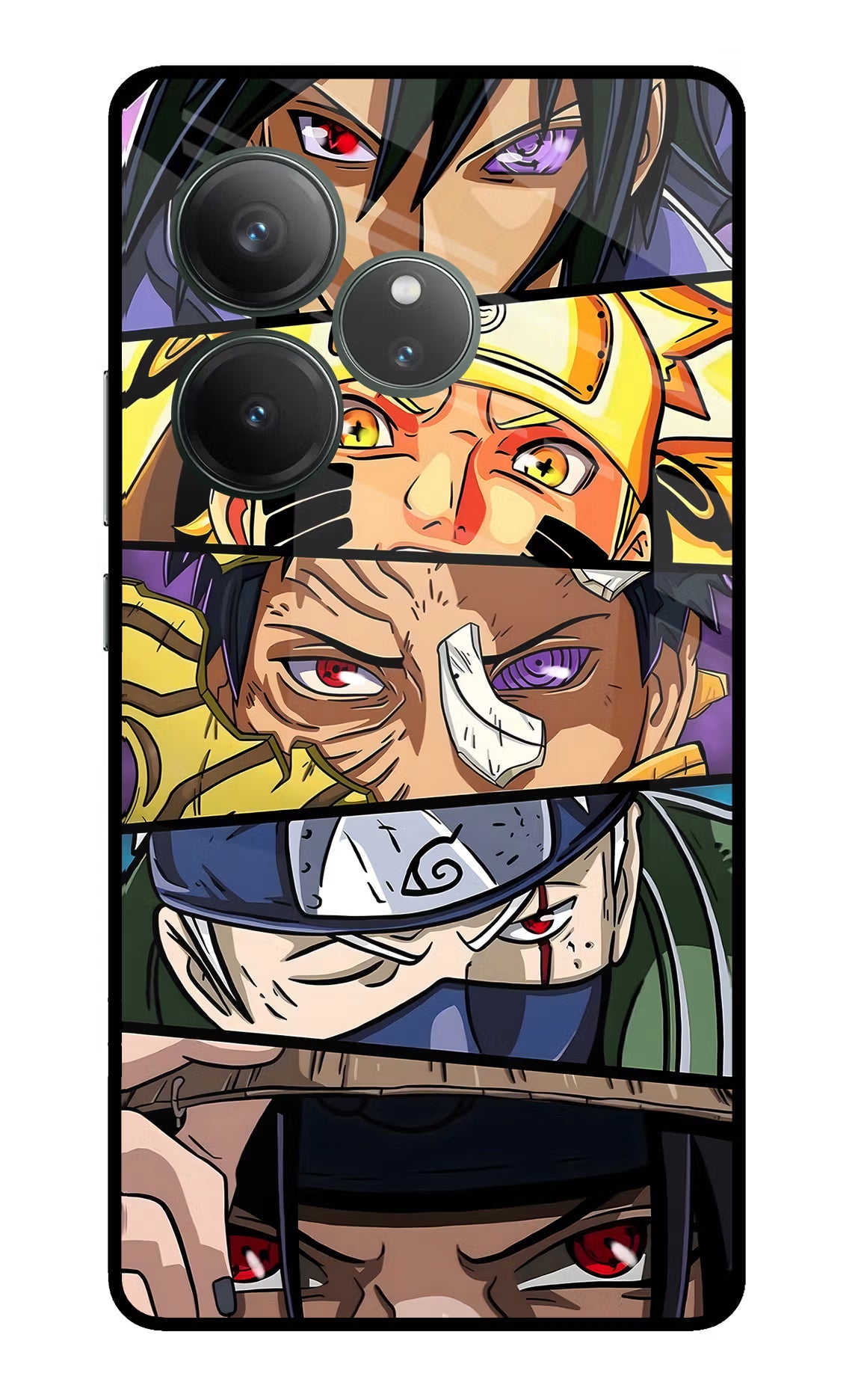 Naruto Character Realme GT 6 Glass Case Back Cover by Casekaro