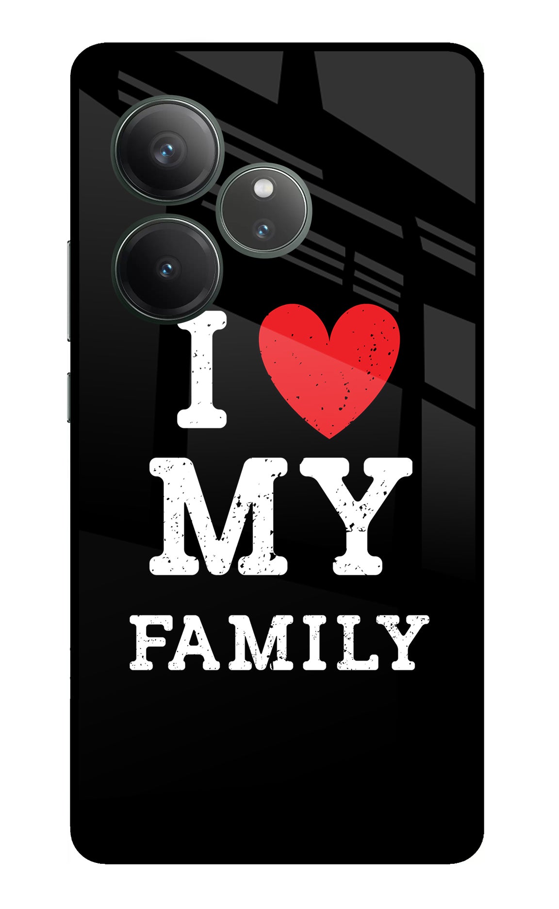 I Love My Family Realme GT 6 Glass Case