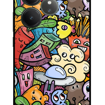 Veggie Doodle Realme GT 6 Glass Case