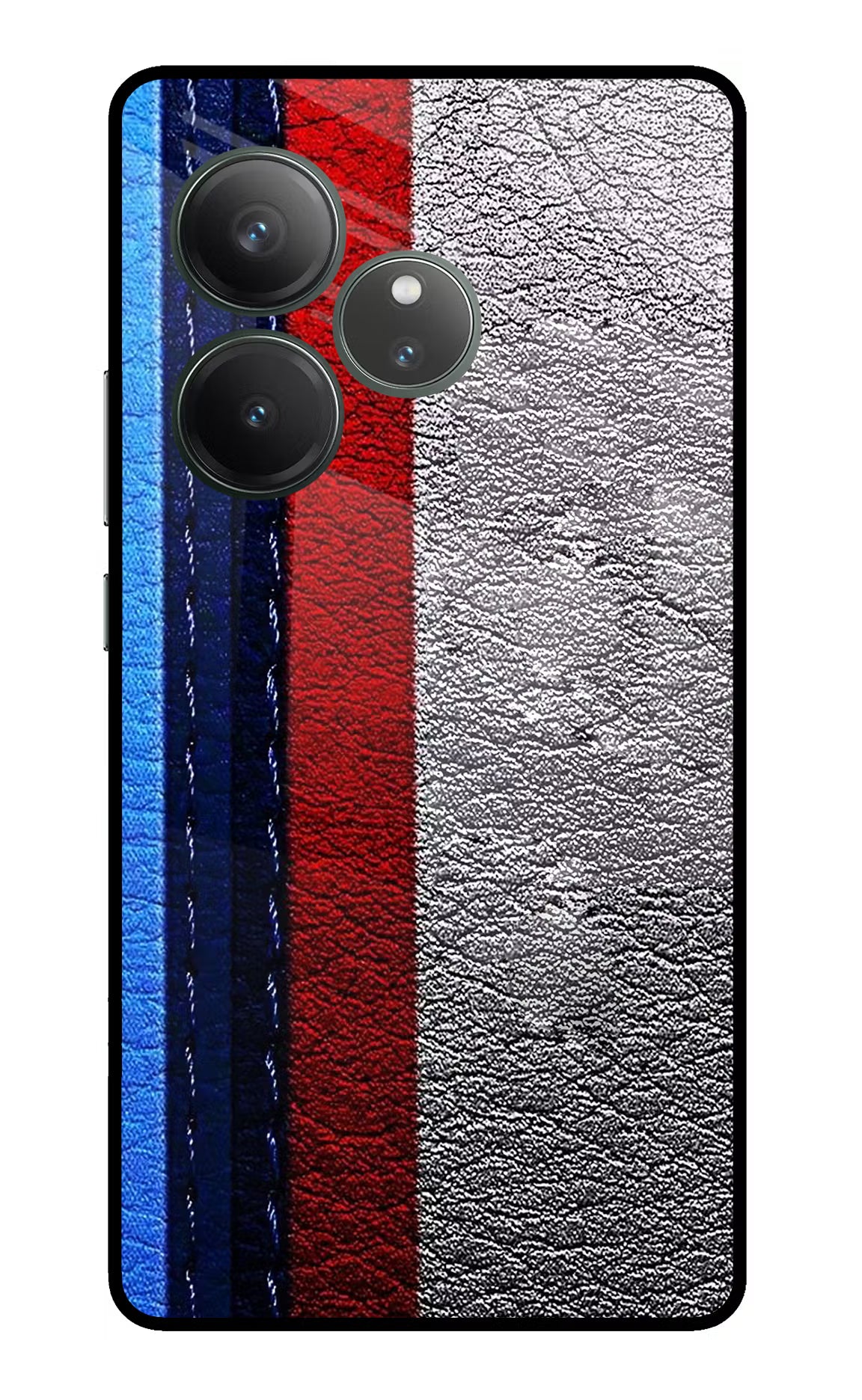 BMW Stripes Realme GT 6 Glass Case Back Cover by Casekaro