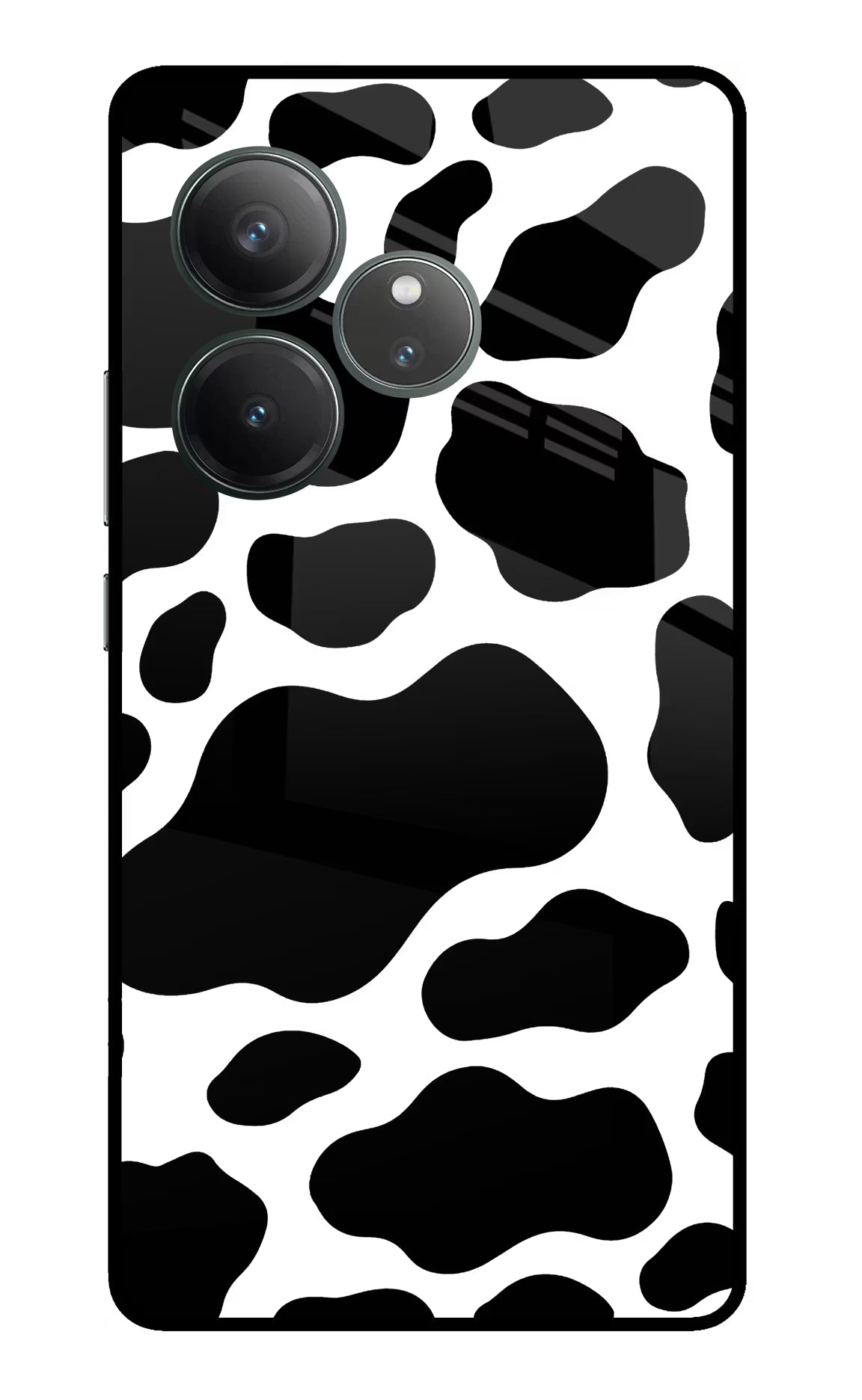 Cow Spots Realme GT 6 Glass Case Back Cover by Casekaro