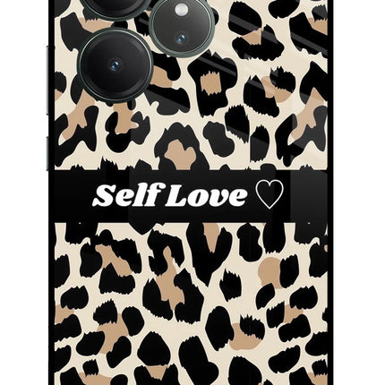 Leopard Print Self Love Realme GT 6 Glass Case
