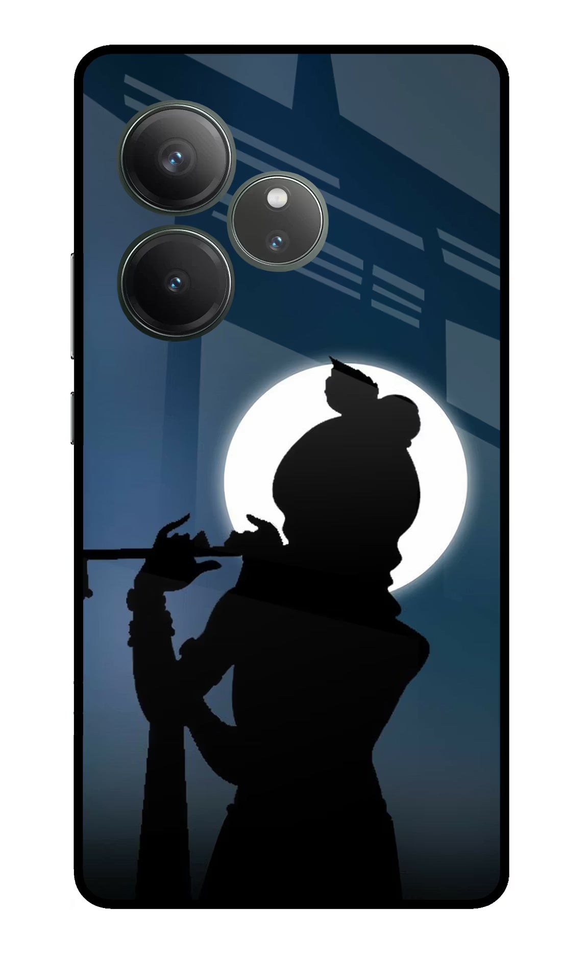Shri Krishna Silhouette Realme GT 6 Glass Case Back Cover by Casekaro