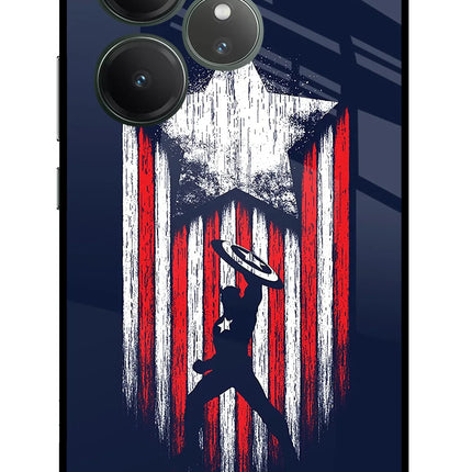 Captain America Marvel Art Realme GT 6 Glass Case