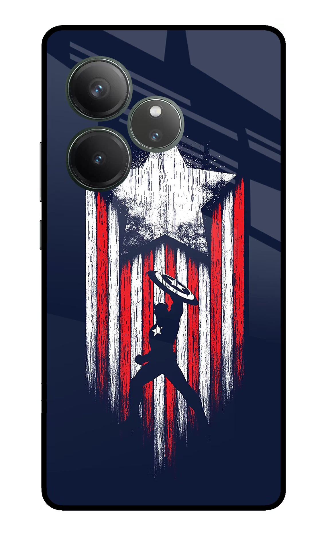 Captain America Marvel Art Realme GT 6 Glass Case Back Cover by Casekaro