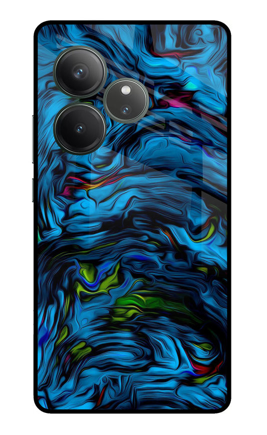 Dark Blue Abstract Realme GT 6 Glass Case