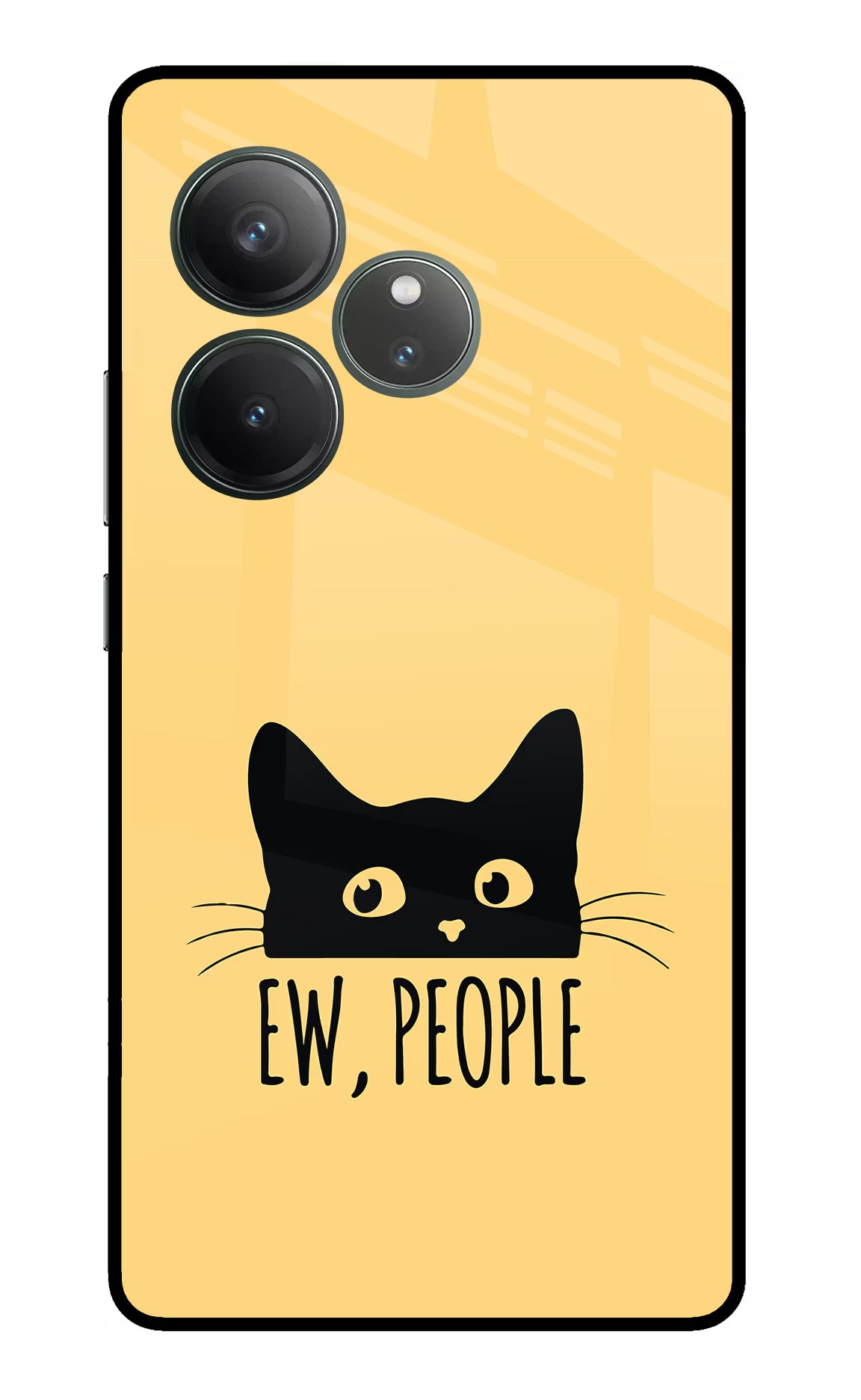 Ew People Catitude Realme GT 6 Glass Case Back Cover by Casekaro