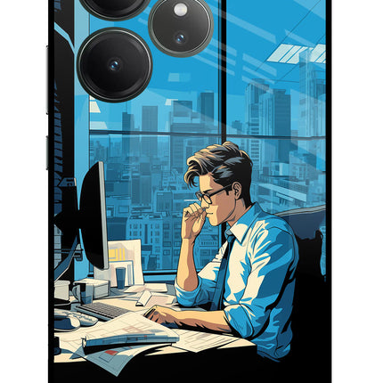 Focused Hustler (AI Generated) Realme GT 6 Glass Case