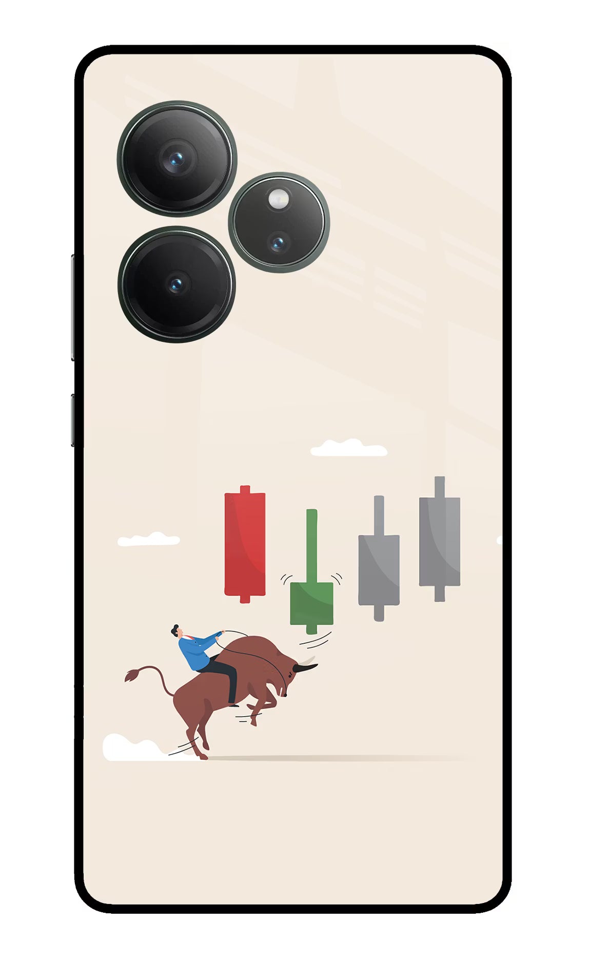 Bull Trading Momentum Realme GT 6 Glass Case Back Cover by Casekaro