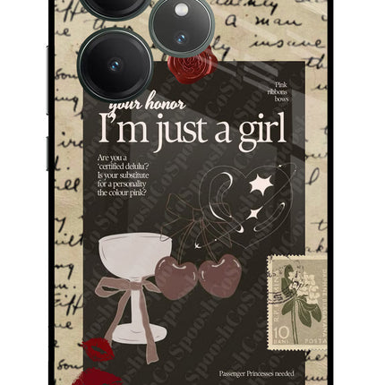 I am just a girl Realme GT 6 Glass Case