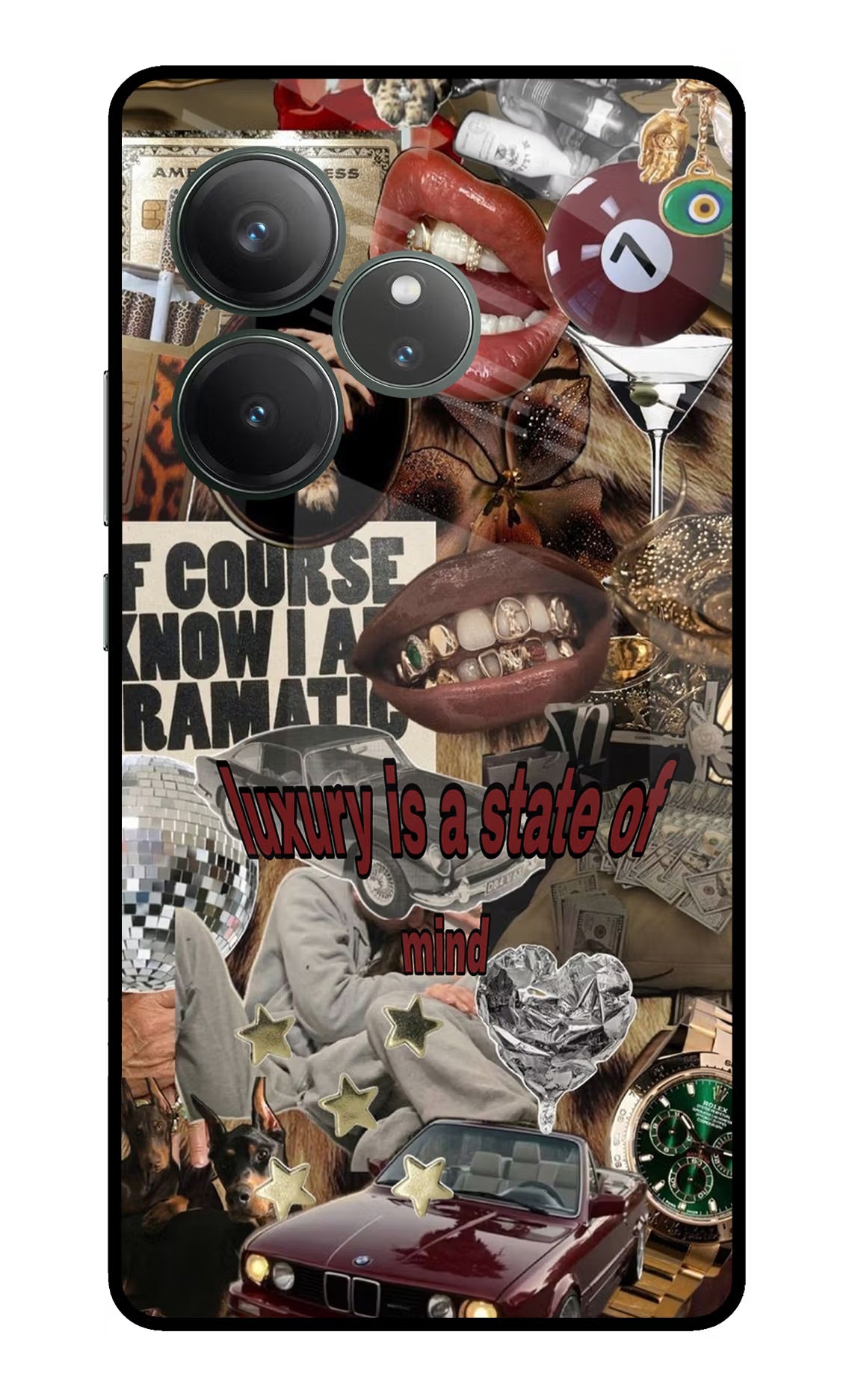 Luxury Realme GT 6 Glass Case Back Cover by Casekaro