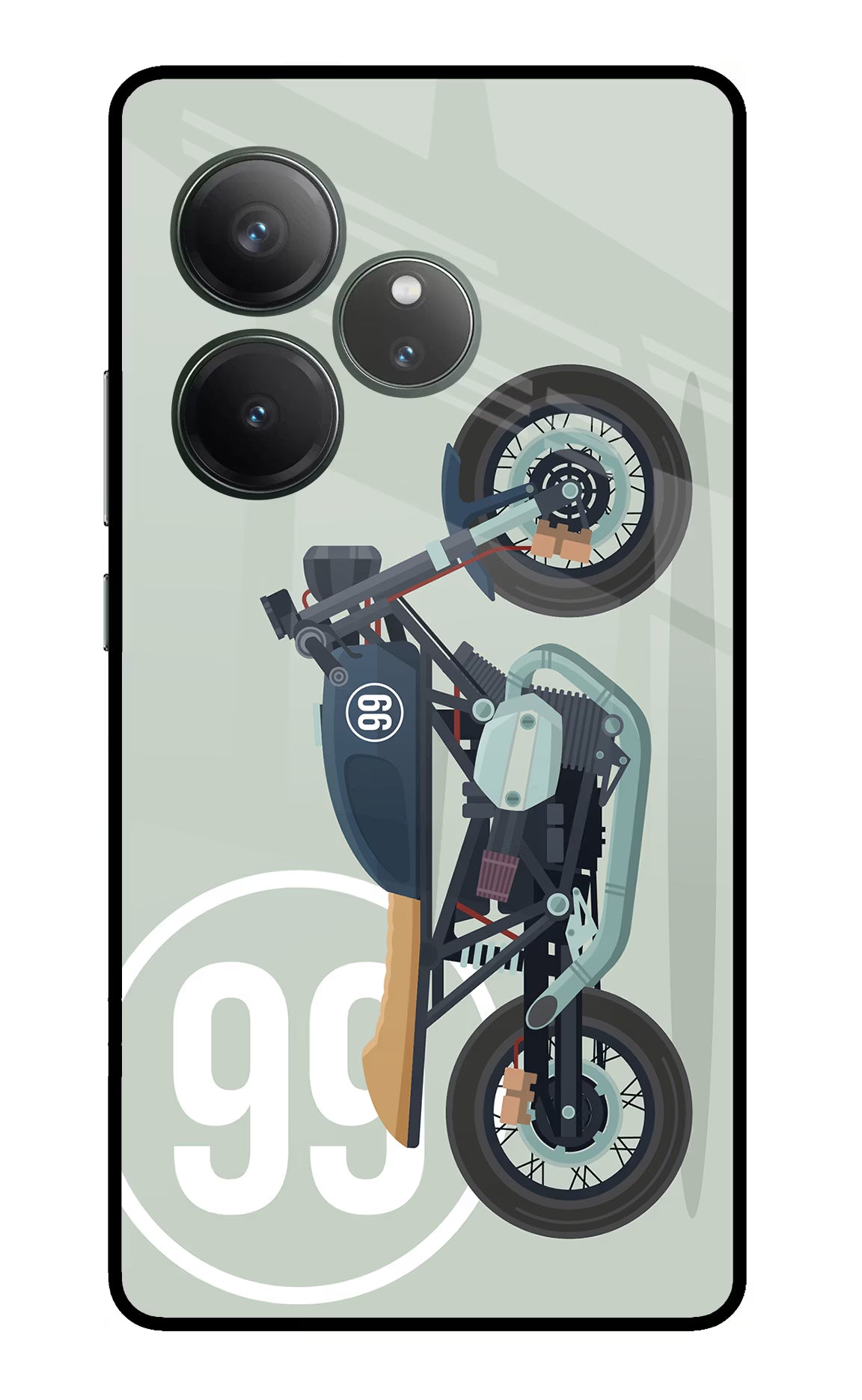 Classic Cafe Racer 99 Realme GT 6 Glass Case Back Cover by Casekaro