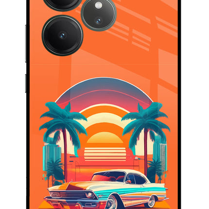Palm Drive 80s Realme GT 6 Glass Case