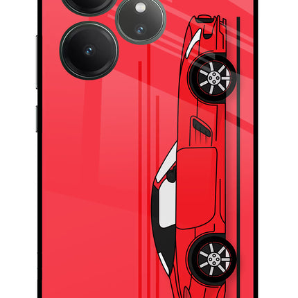 Red Velocity Realme GT 6 Glass Case