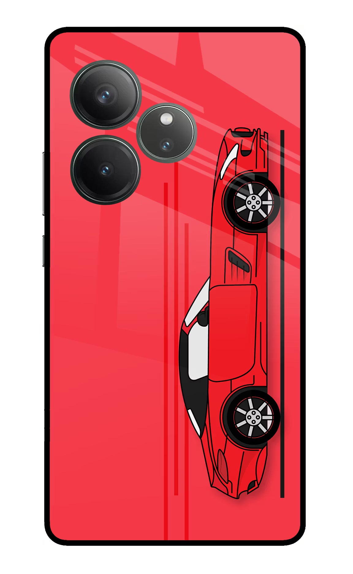 Red Velocity Realme GT 6 Glass Case