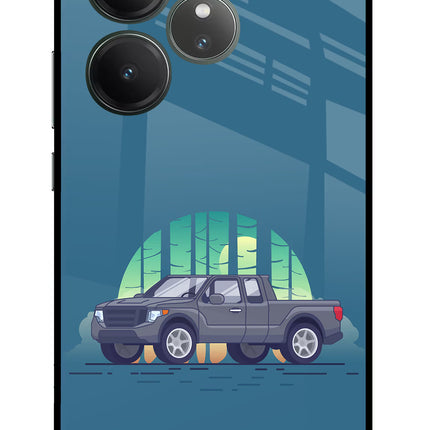 Retro Garage Vibe Realme GT 6 Glass Case