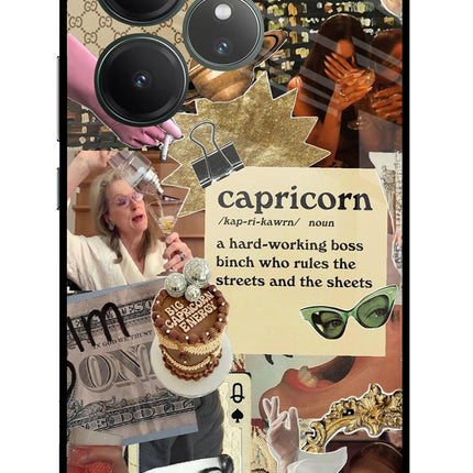 Capricorn Zodiac Realme GT 6 Glass Case