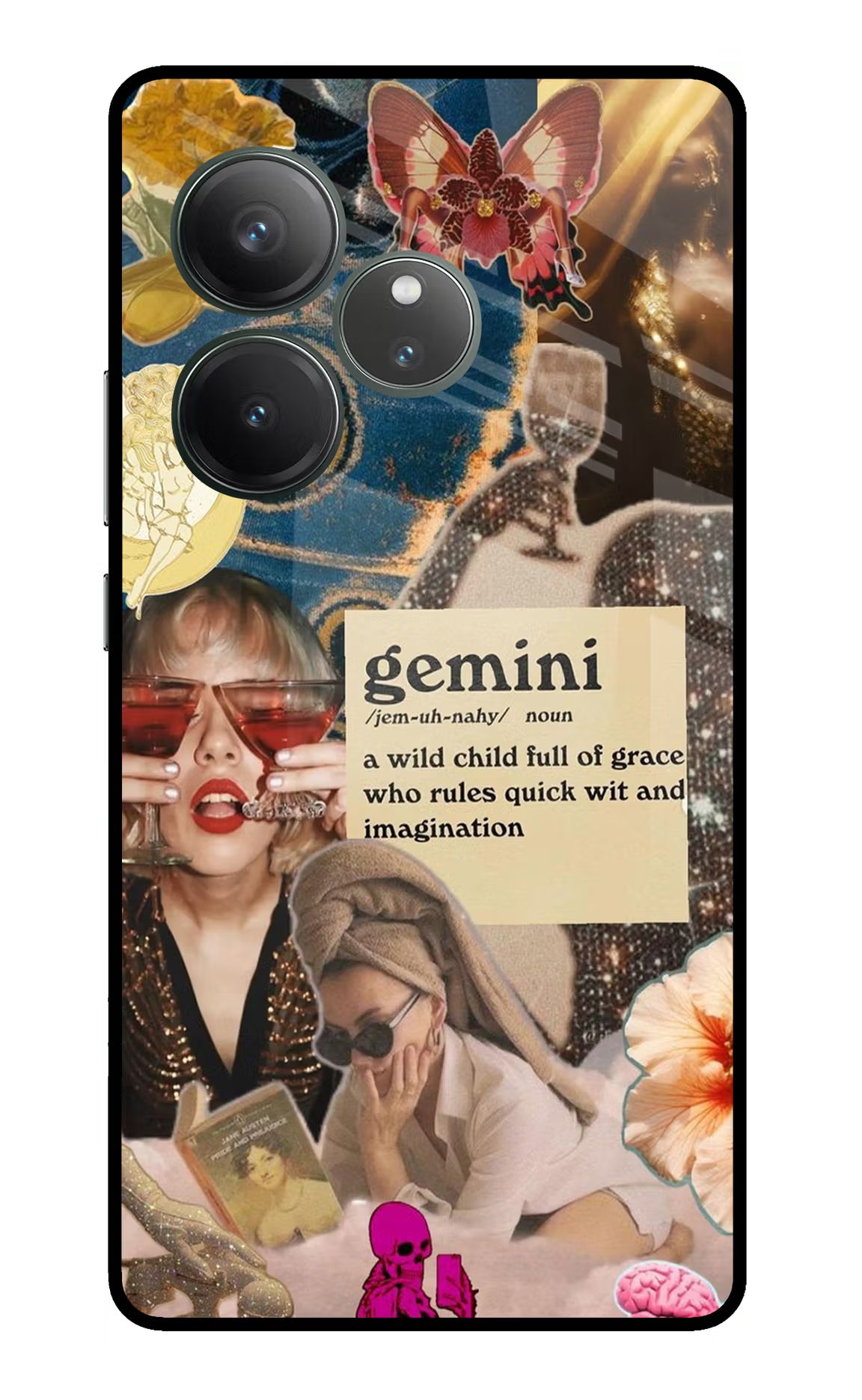 Gemini Zodiac Realme GT 6 Glass Case Back Cover by Casekaro