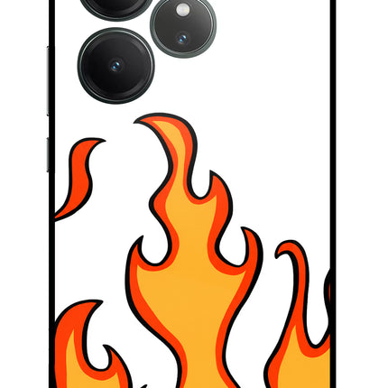 Fired Up – White Realme GT 6 Glass Case