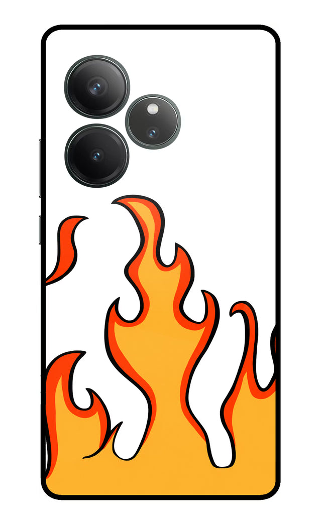 Fired Up – White Realme GT 6 Glass Case