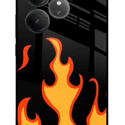 Fired Up – Black Realme GT 6 Glass Case