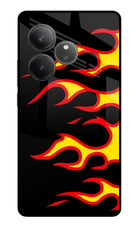 Side Sweep Flames Realme GT 6 Glass Case