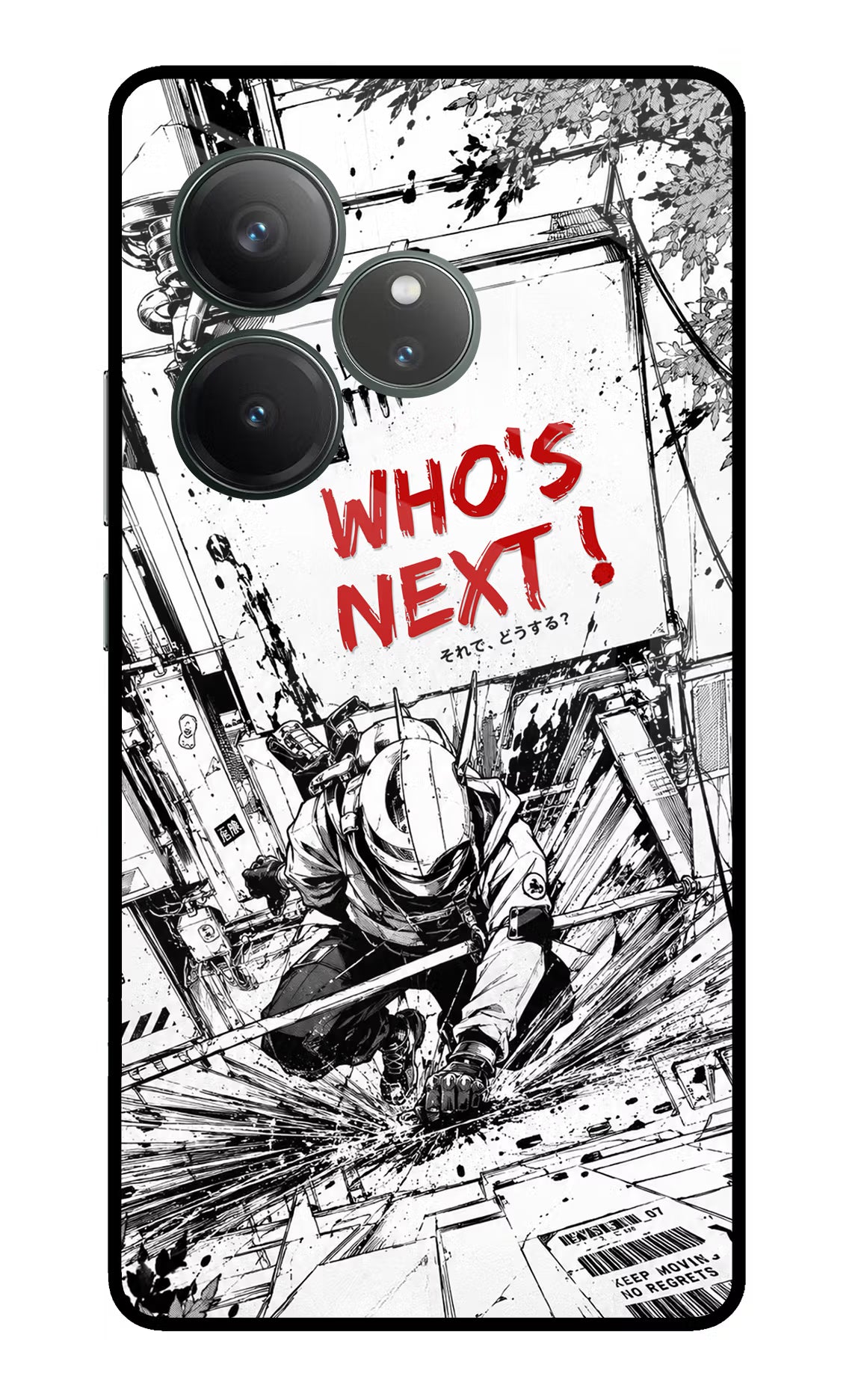 Who's Next Realme GT 6 Glass Case Back Cover by Casekaro