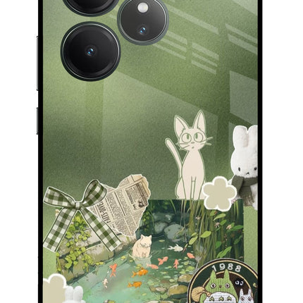 Aesthetic anime Realme GT 6 Glass Case