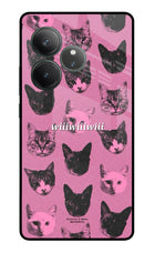 Pink Cats Realme GT 6 Glass Case