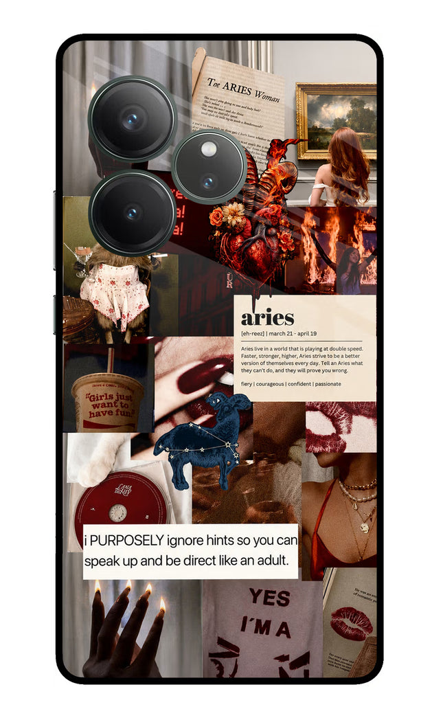 Zodiac Aries Realme GT 6 Glass Case